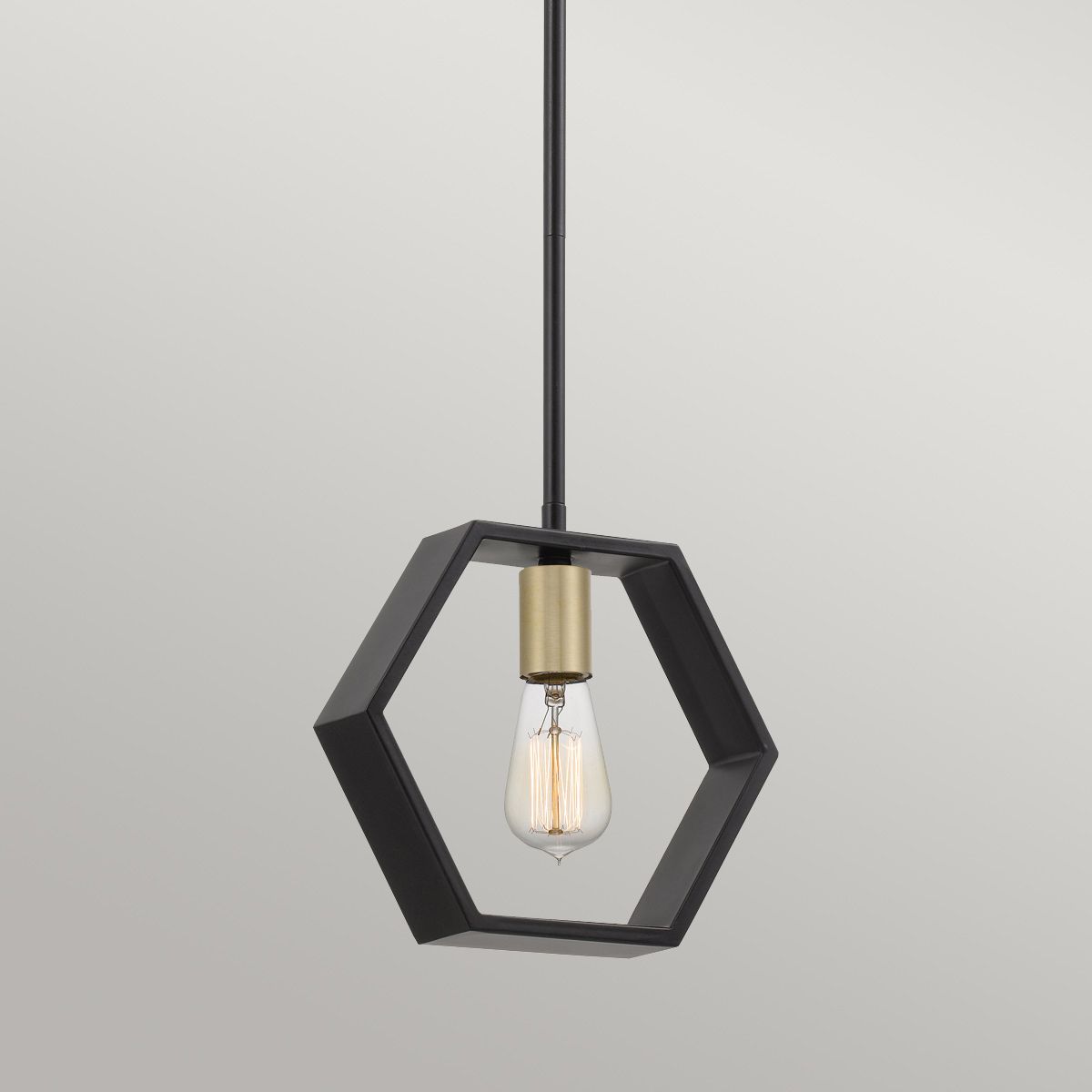 Quoizel Bismarck Single Mini Pendant - Earth Black
