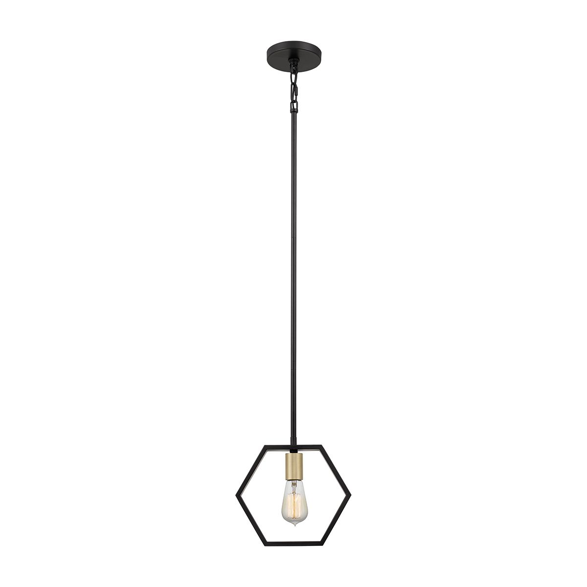 Quoizel Bismarck Single Mini Pendant - Earth Black
