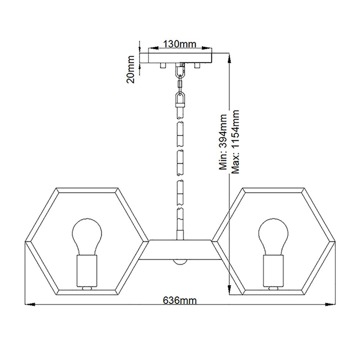 Quoizel Bismarck 5 Light Chandelier - Earth Black