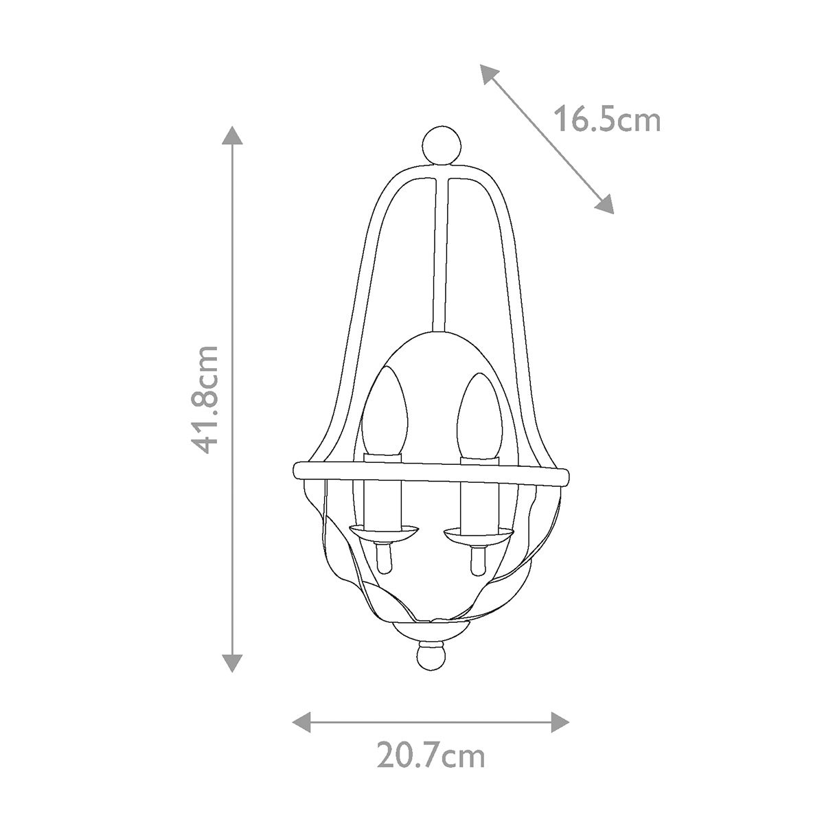 Quoizel Bradbury 2 Light Wall Light - Antique White