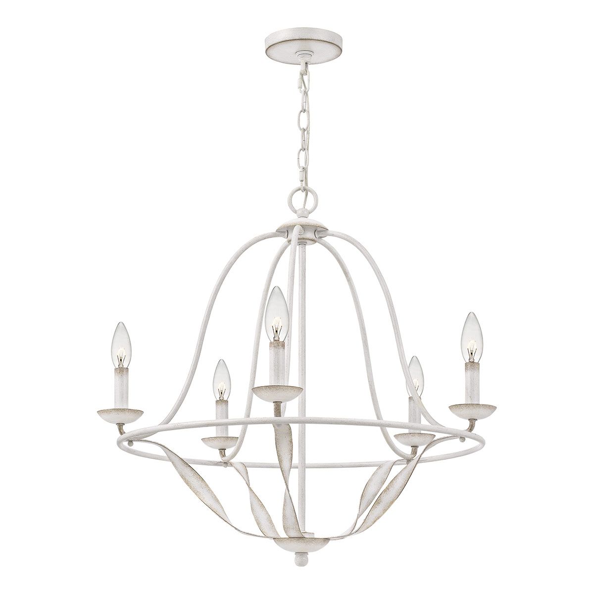 Quoizel Bradbury 5 Light Chandelier - Antique White