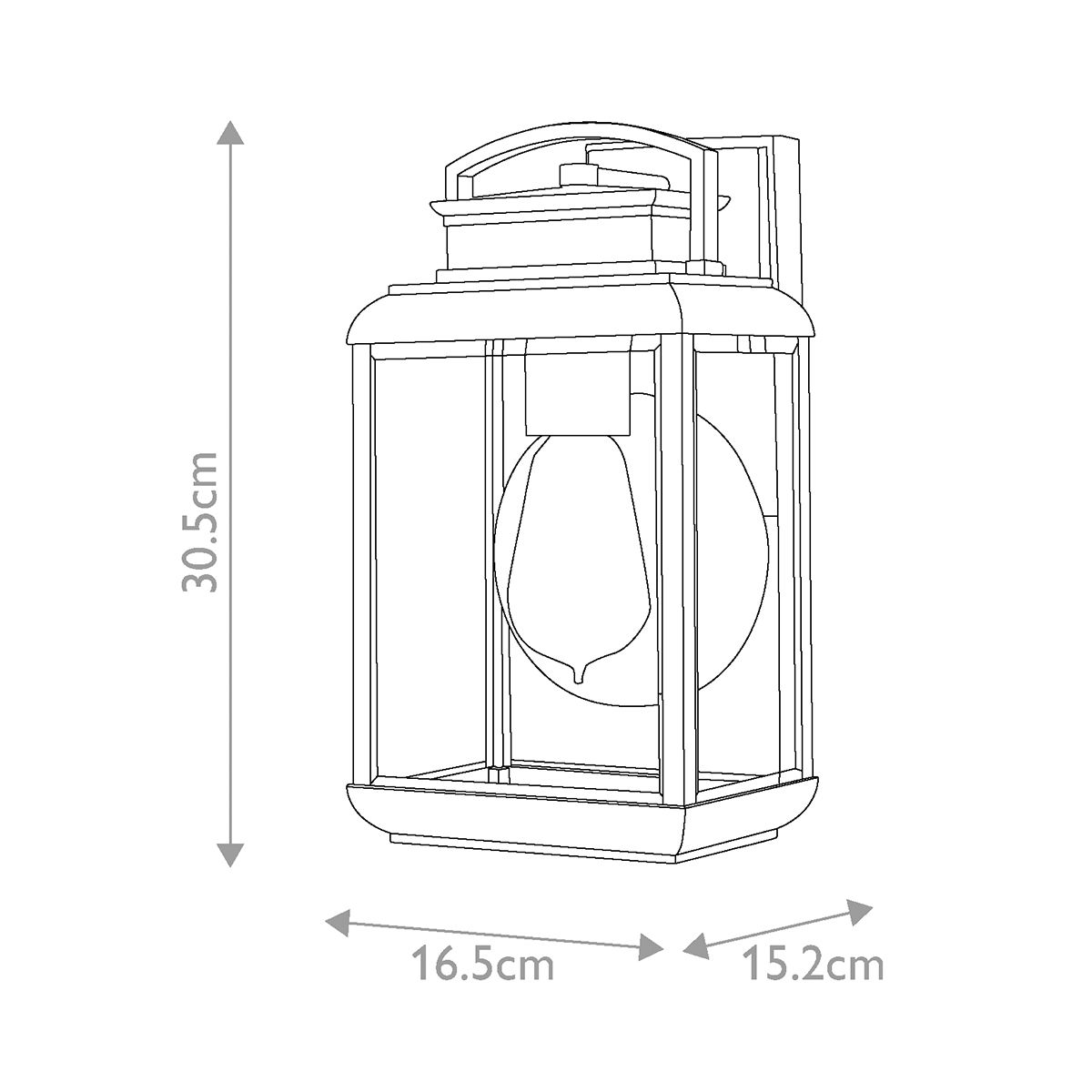 Quoizel Byron Single Small Wall Lantern - Imperial Bronze