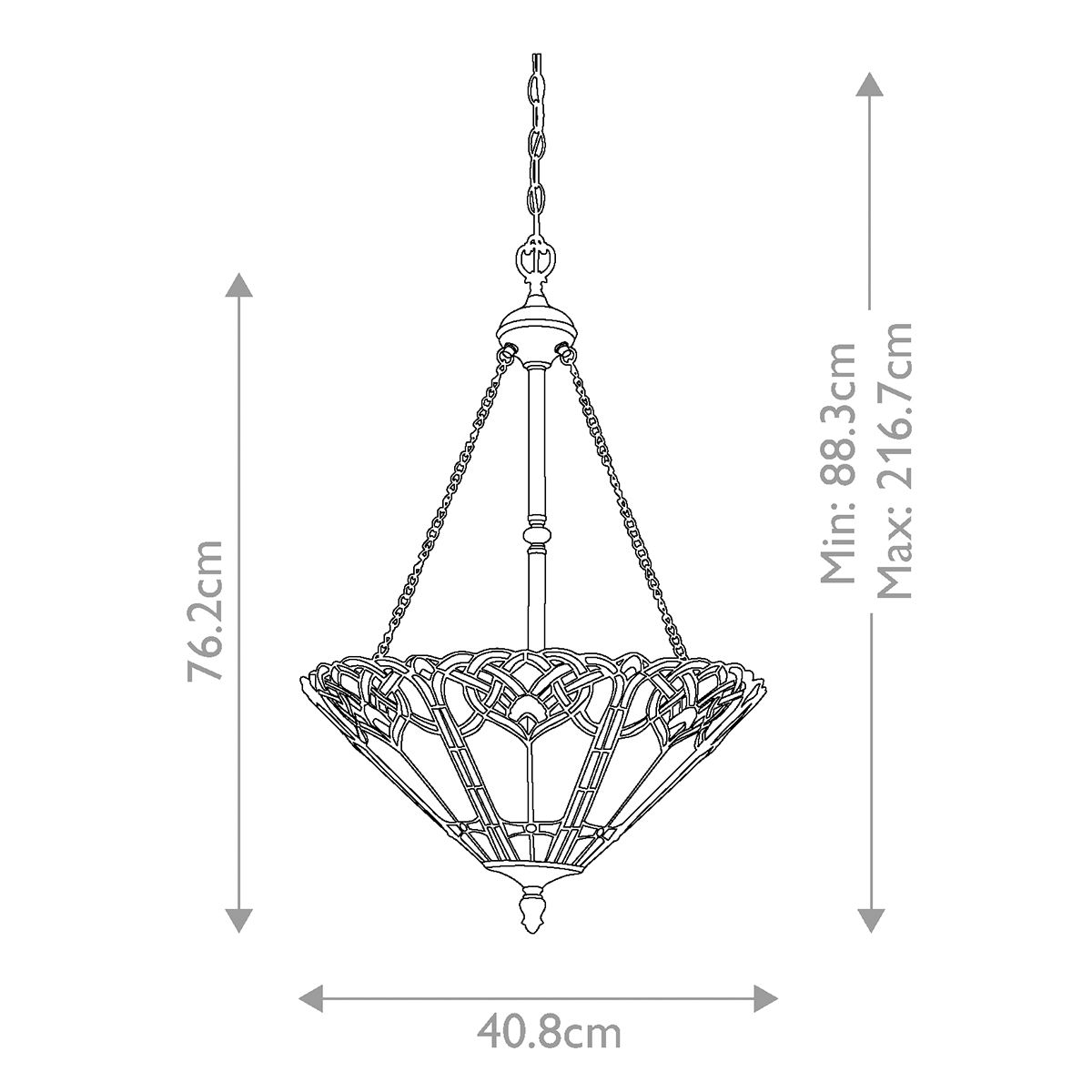 Quoizel Cambridge 3 Light Pendant - Vintage Bronze