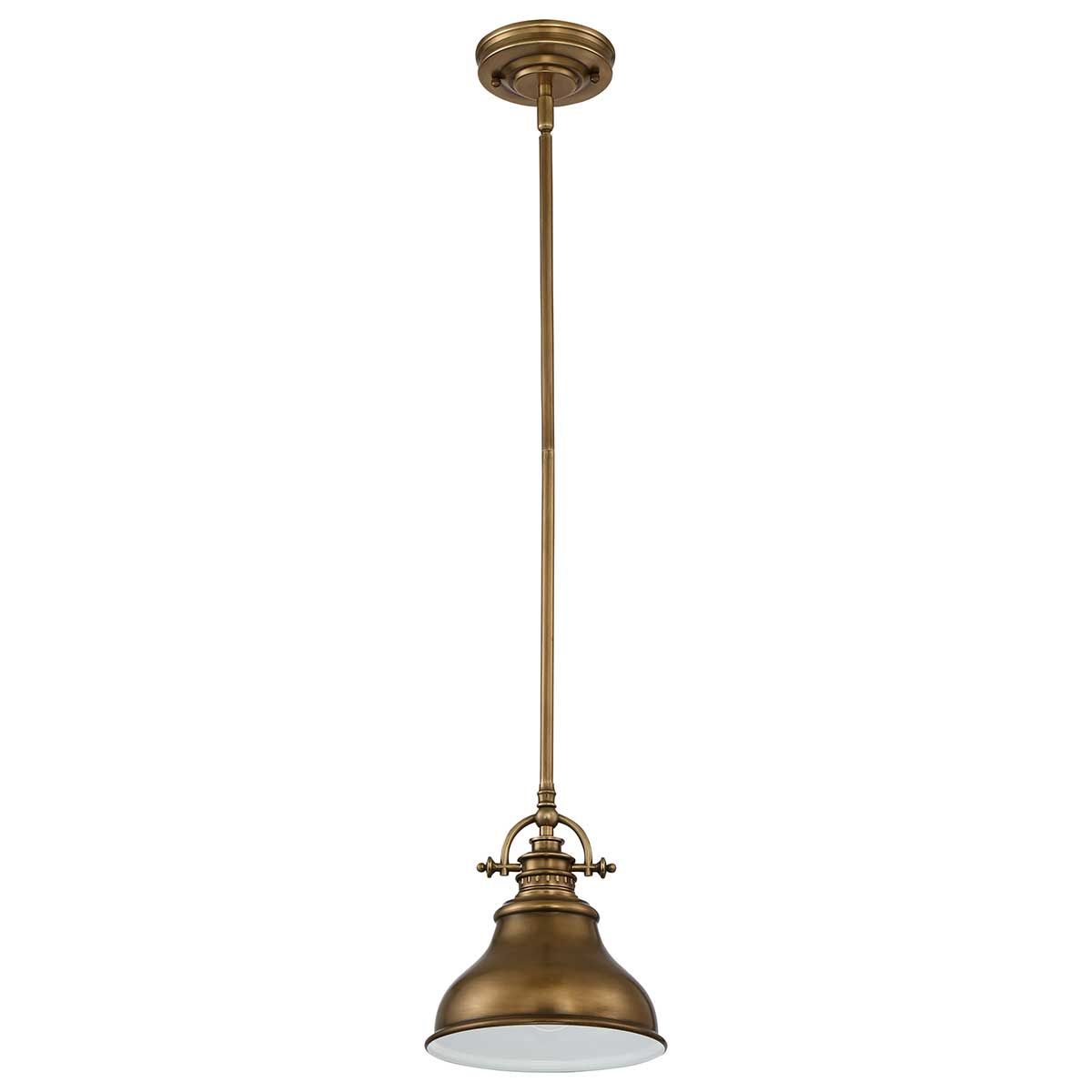 Quoizel Emery Single Mini Pendant - Weathered Brass