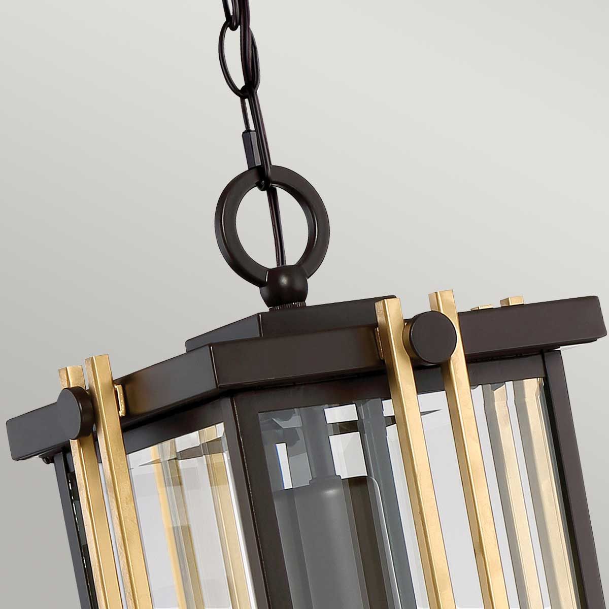 Quoizel Goldenrod Single Medium Chain Lantern - Western Bronze