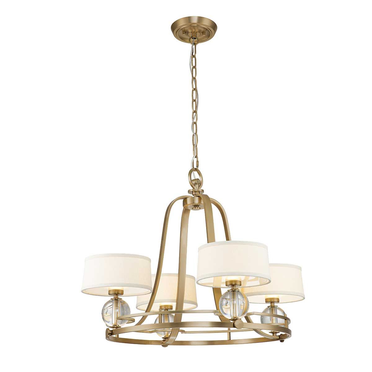 Quoizel Uptown Gotham 4 Light Chandelier - Brushed Brass