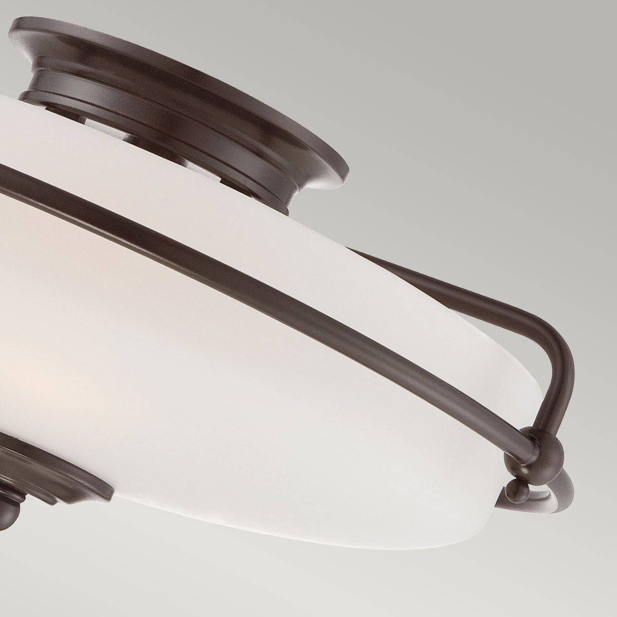 Quoizel Griffin 3 Light Flush Fitting - Palladian Bronze