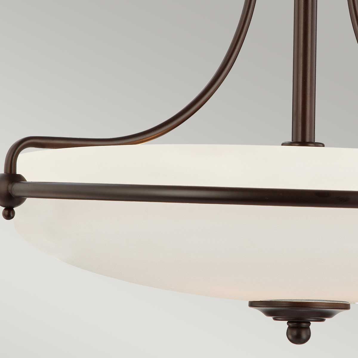 Quoizel Griffin 3 Light Semi-Flush - Palladian Bronze