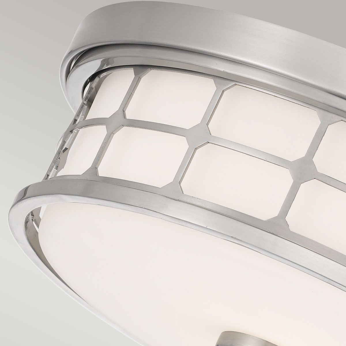 Quoizel Guardian 2 Light Bathroom Flush Fitting - Brushed Nickel