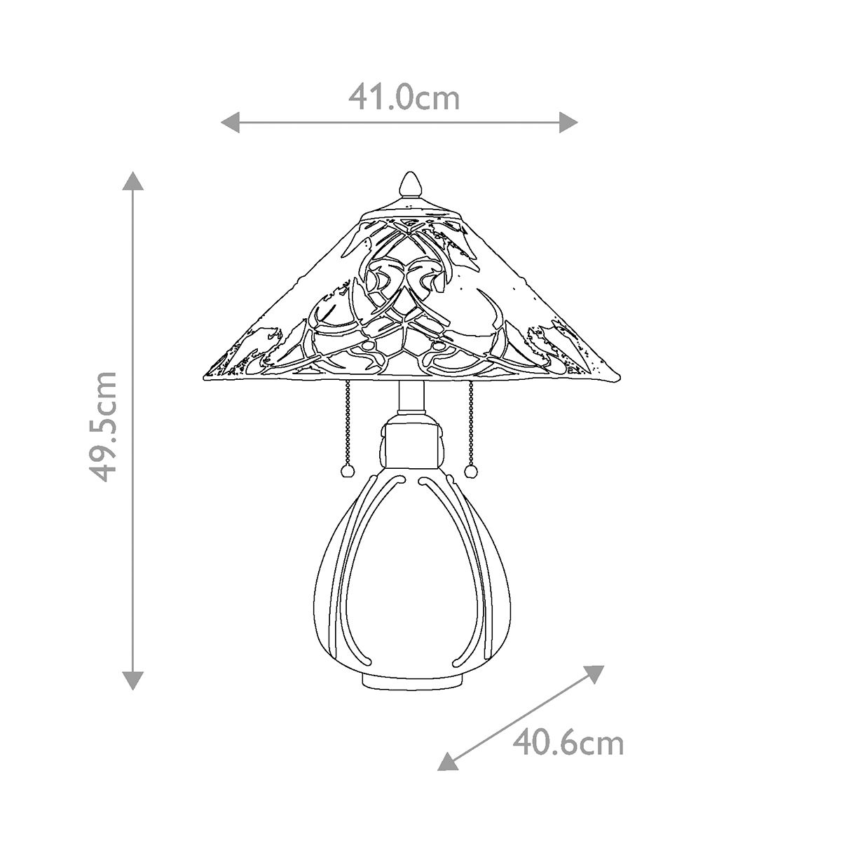 Quoizel India 2 Light Table Lamp - Imperial Bronze