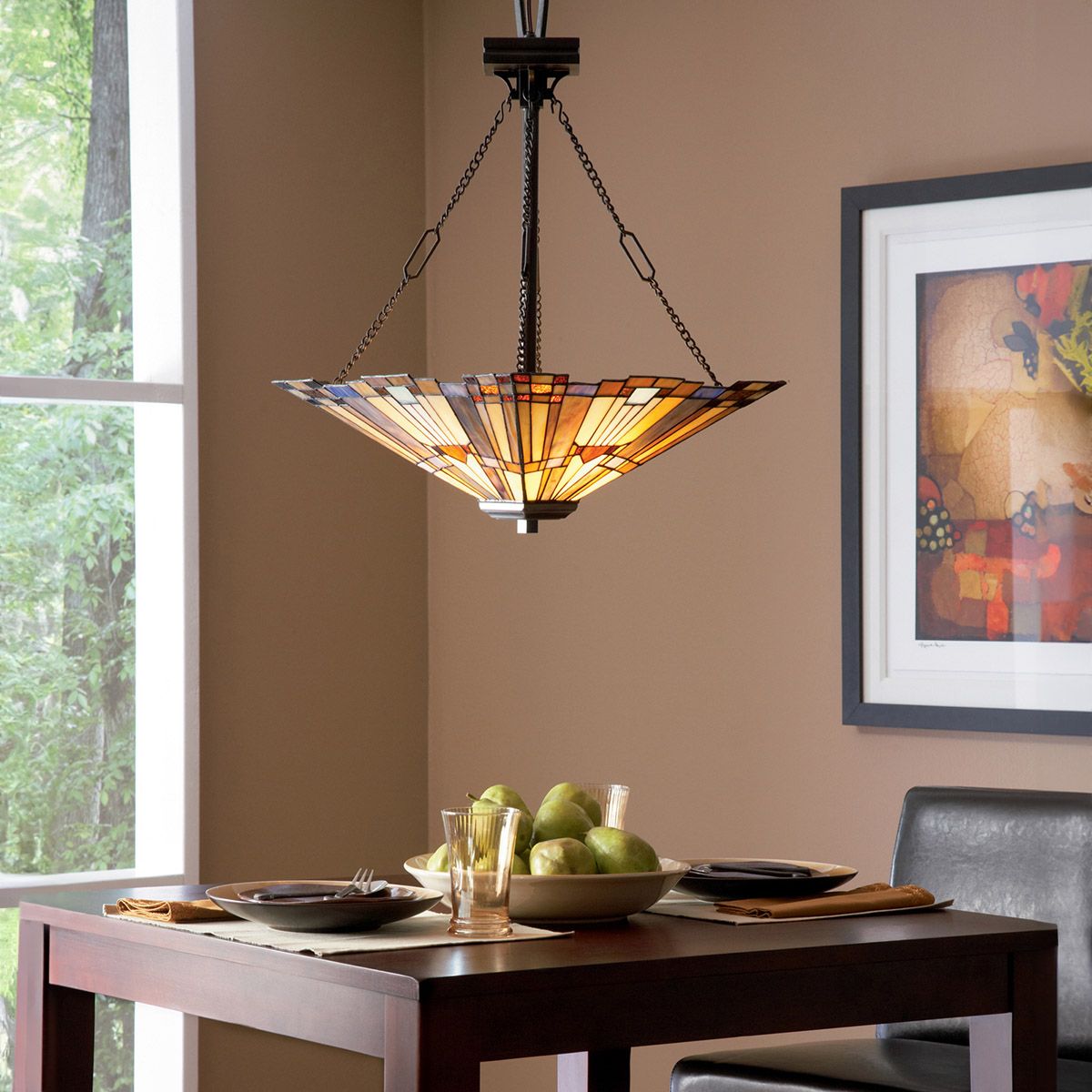 Quoizel Inglenook 3 Light Inverted Pendant - Valiant Bronze