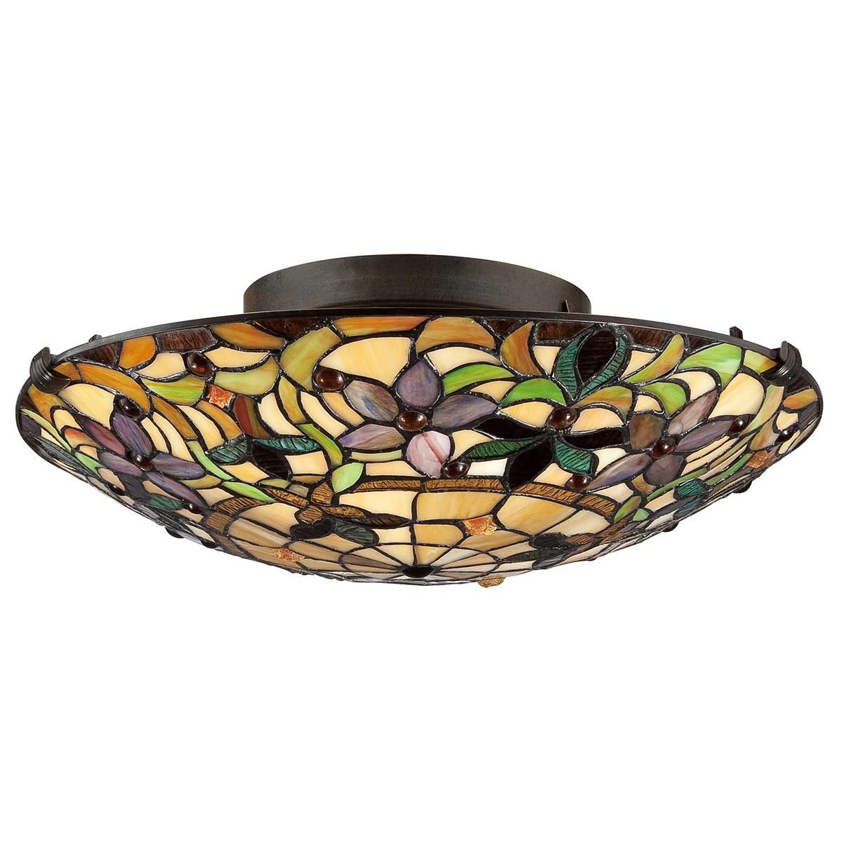 Quoizel Kami 2 Light Flush Fitting - Vintage Bronze