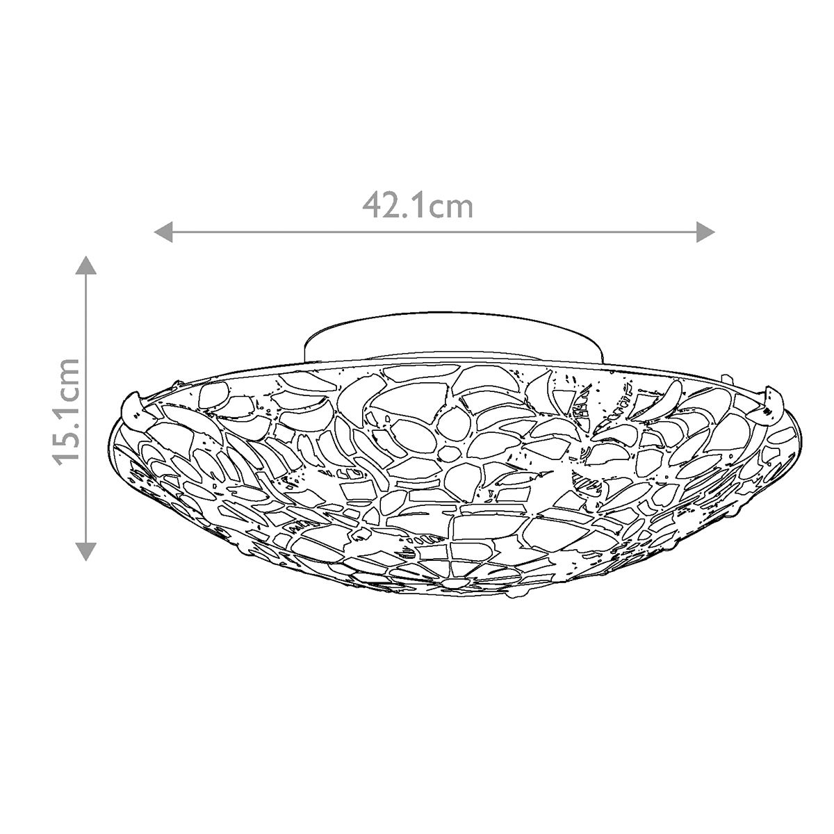 Quoizel Kami 2 Light Flush Fitting - Vintage Bronze