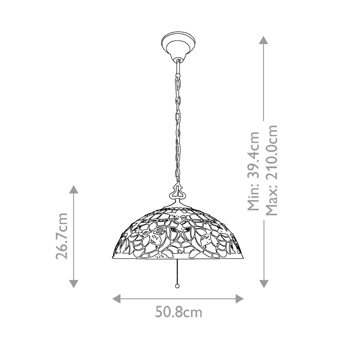 Quoizel Kami 3 Light Pendant - Vintage Bronze