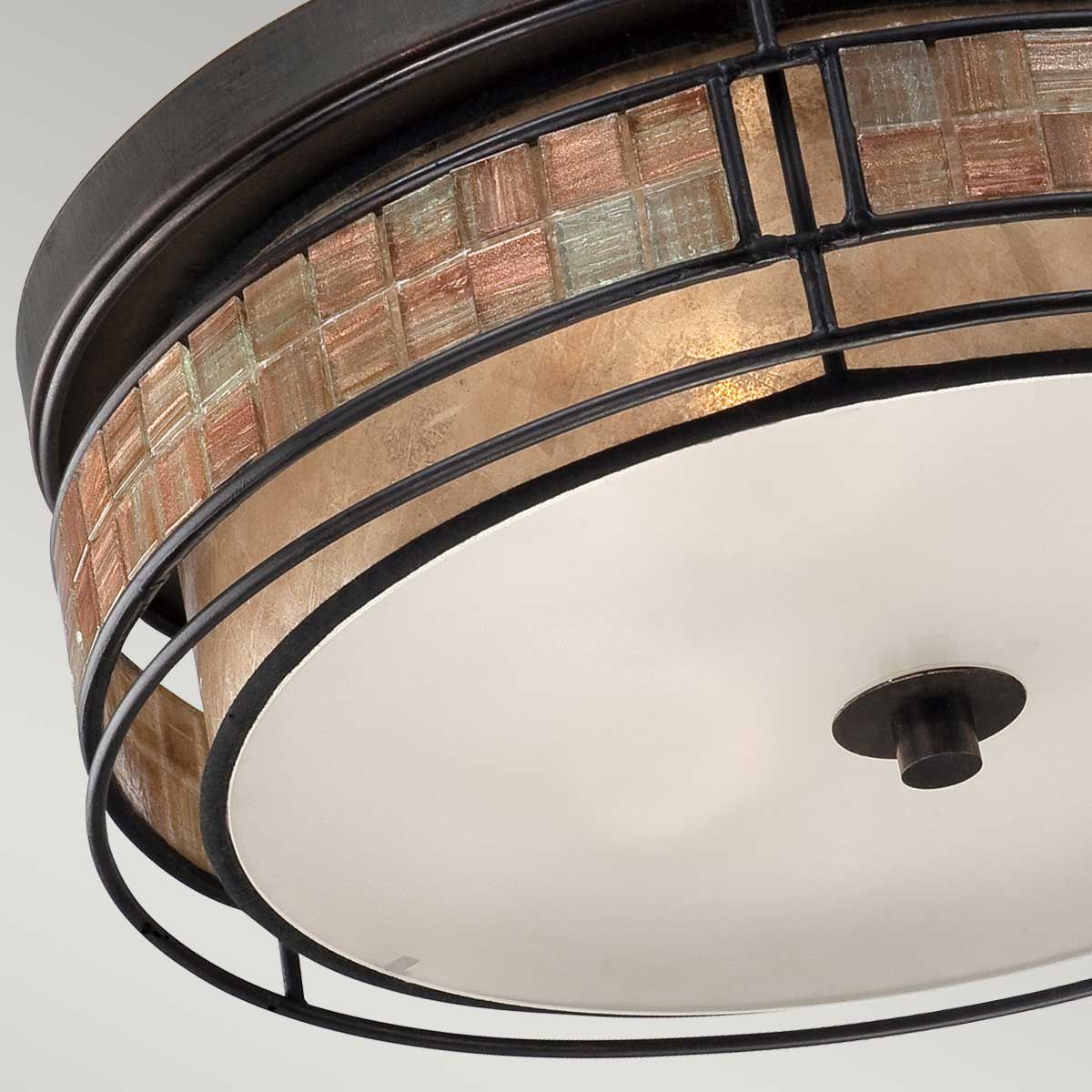 Quoizel Laguna 3 Light Large Flush Fitting - Renaissance Copper