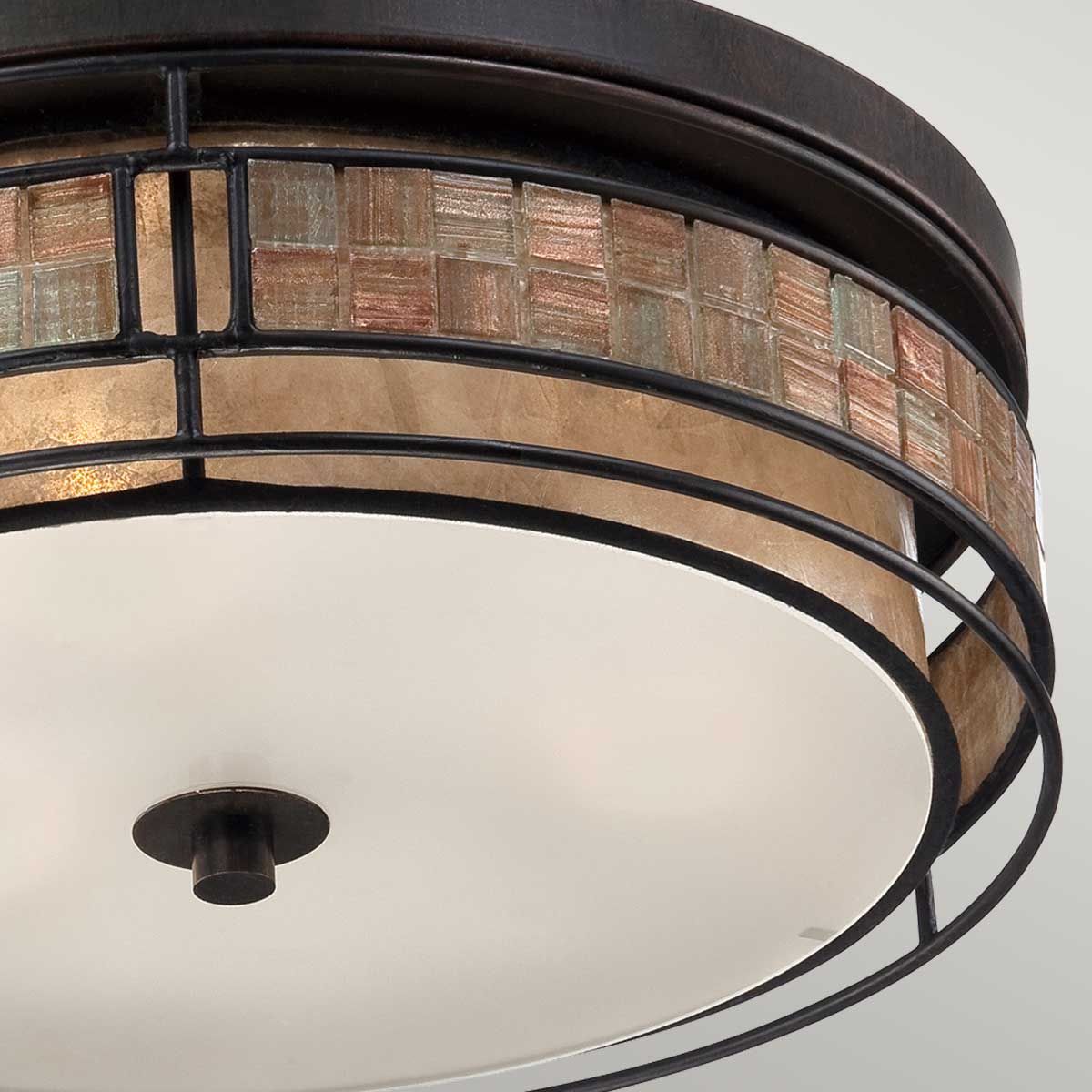 Quoizel Laguna 3 Light Large Flush Fitting - Renaissance Copper