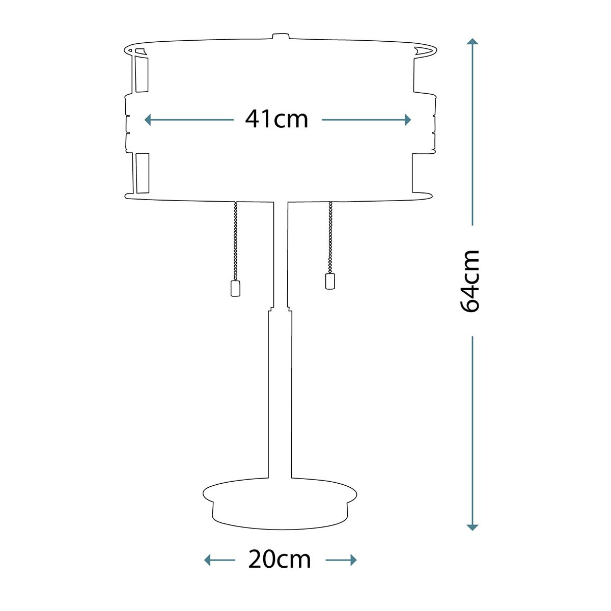 Quoizel Laguna 2 Light Table Lamp - Renaissance Copper
