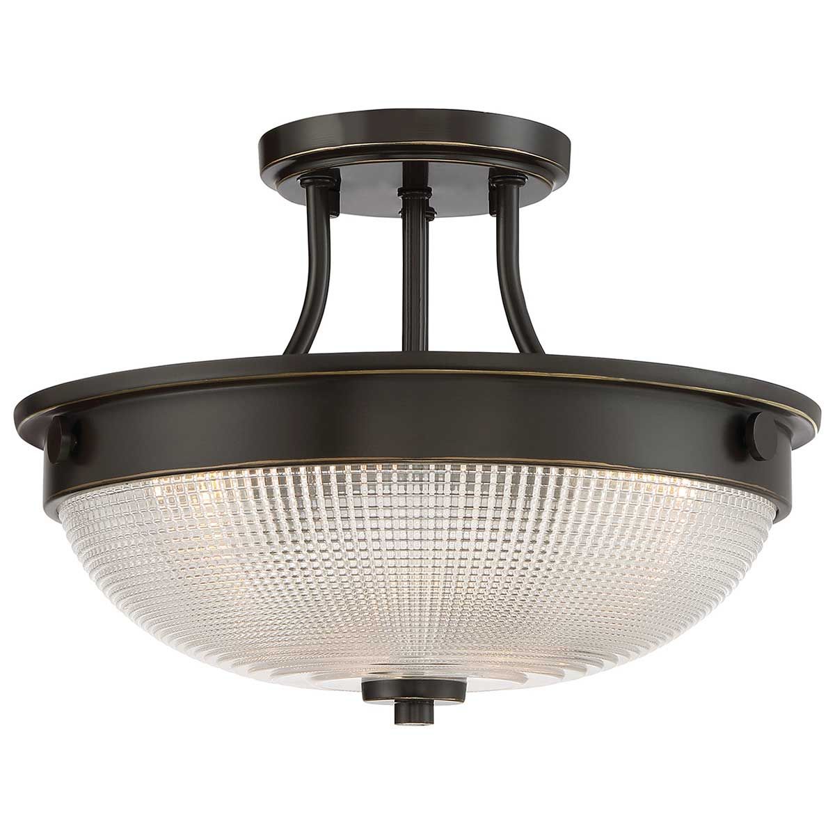 Quoizel Mantle 2 Light Semi-Flush Fitting - Palladian Bronze