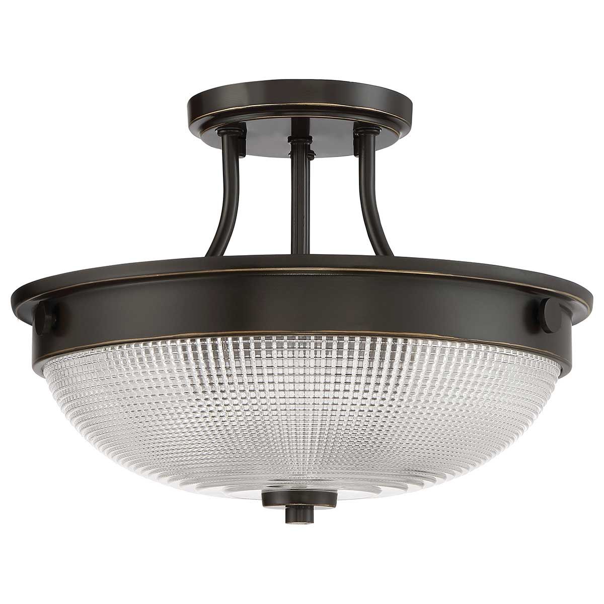 Quoizel Mantle 2 Light Semi-Flush Fitting - Palladian Bronze