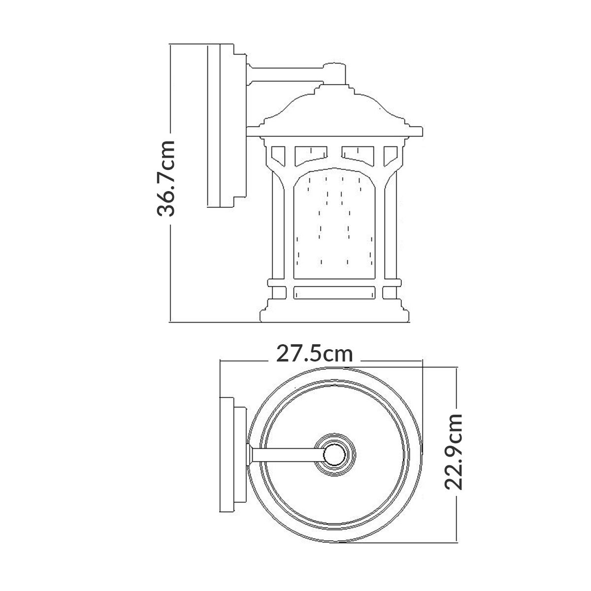 Quoizel Marblehead Single Medium Wall Lantern - Palladian Bronze