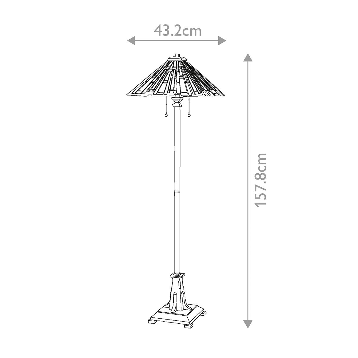 Quoizel Maybeck 2 Light Floor Lamp - Valiant Bronze