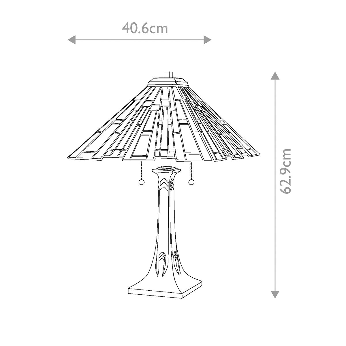 Quoizel Maybeck 2 Light Table Lamp - Valiant Bronze