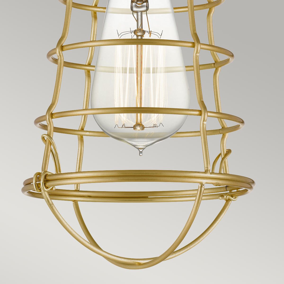 Quoizel Mixon Single Semi-Flush Fitting - Brushed Brass