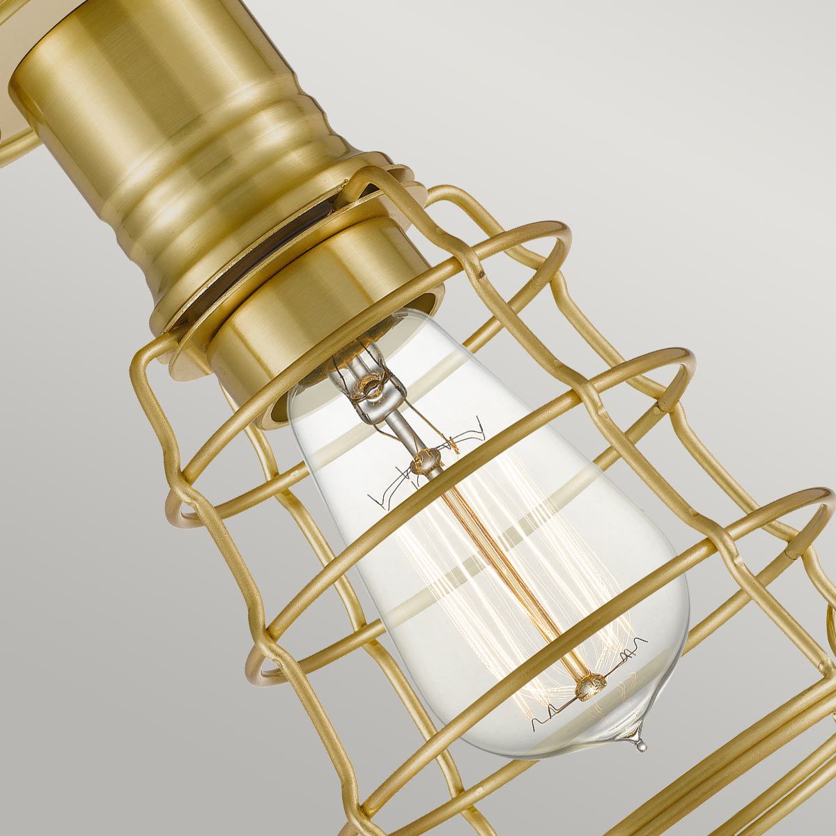 Quoizel Mixon Single Semi-Flush Fitting - Brushed Brass