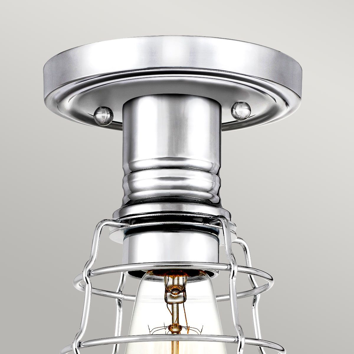 Quoizel Mixon Single Semi-Flush Fitting - Polished Chrome