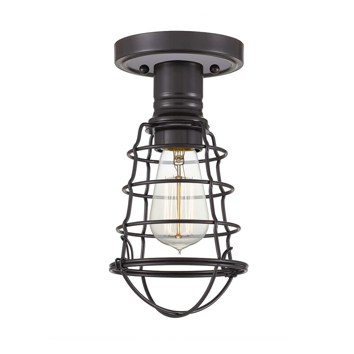 Quoizel Mixon Single Semi-Flush Fitting - Palladian Bronze