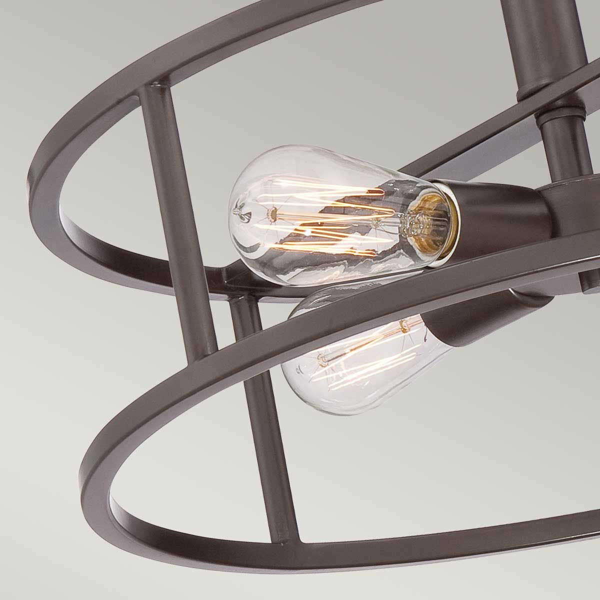 Quoizel New Harbor 4 Light Semi-Flush Fitting - Western Bronze