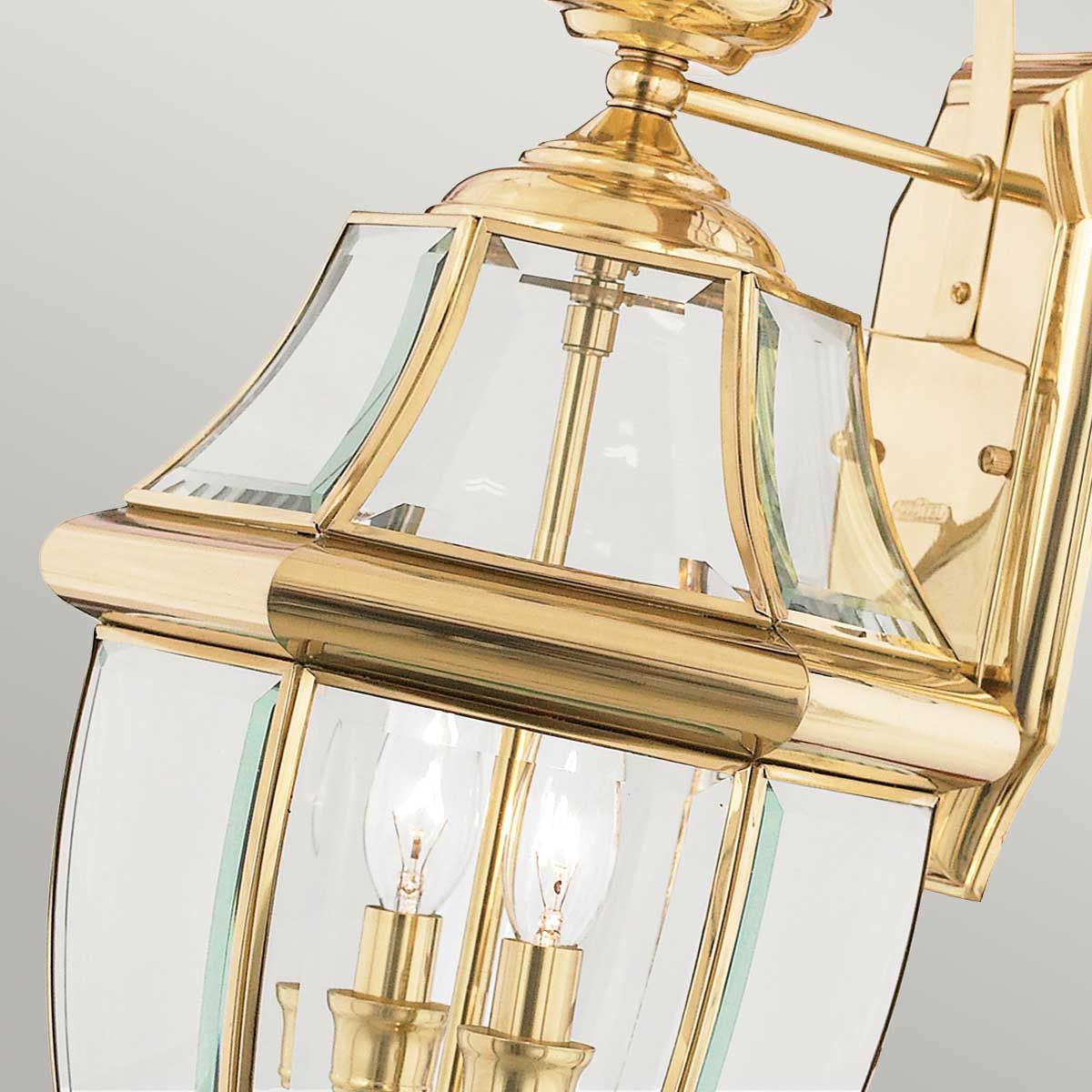 Quoizel Newbury 2 Light Large Wall Lantern - Polished Brass
