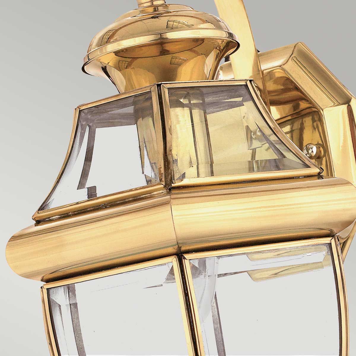 Quoizel Newbury Single Medium Wall Lantern - Polished Brass