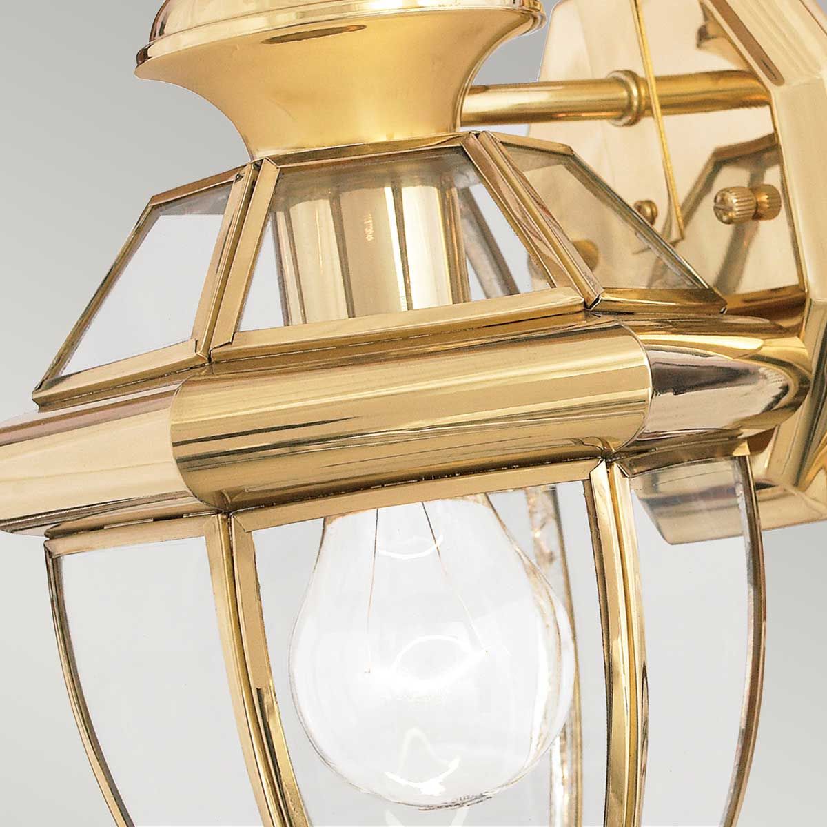 Quoizel Newbury Single Small Wall Lantern - Polished Brass