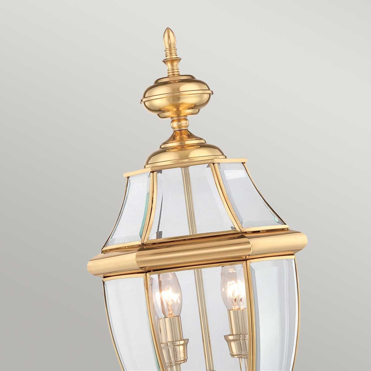Quoizel Newbury 2 Light Pedestal - Polished Brass
