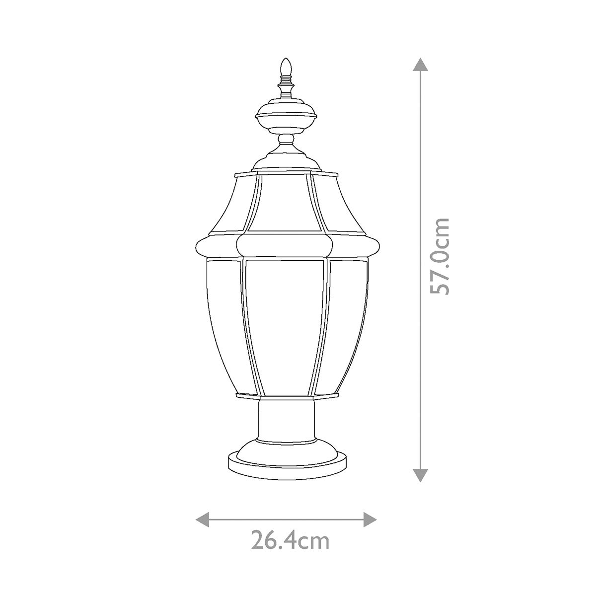 Quoizel Newbury 2 Light Pedestal - Polished Brass