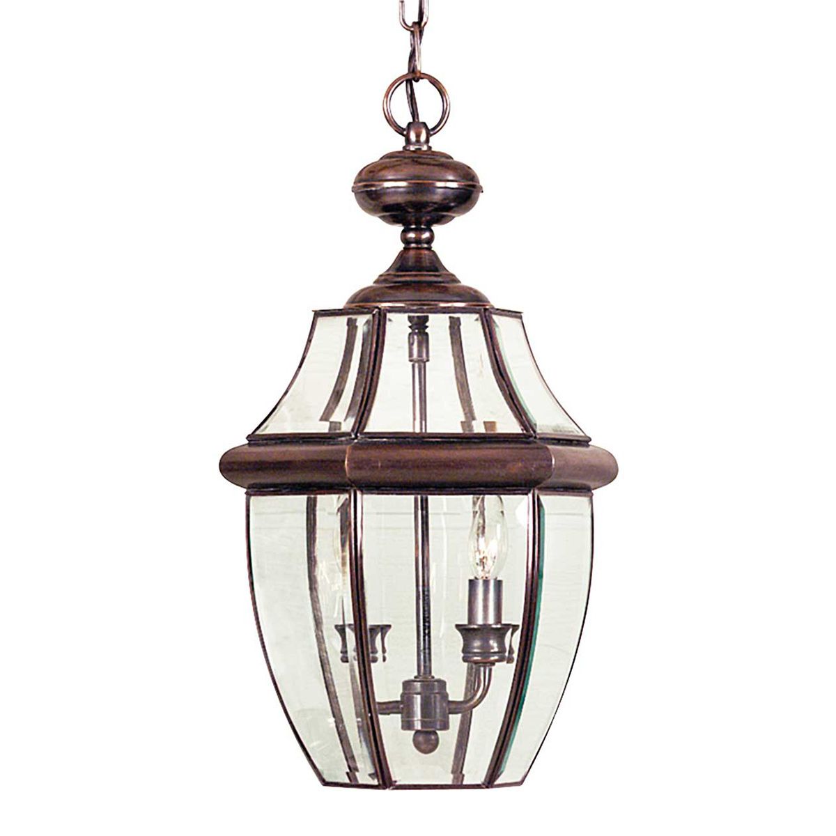 Quoizel Newbury 2 Light Large Chain Lantern - Aged Copper