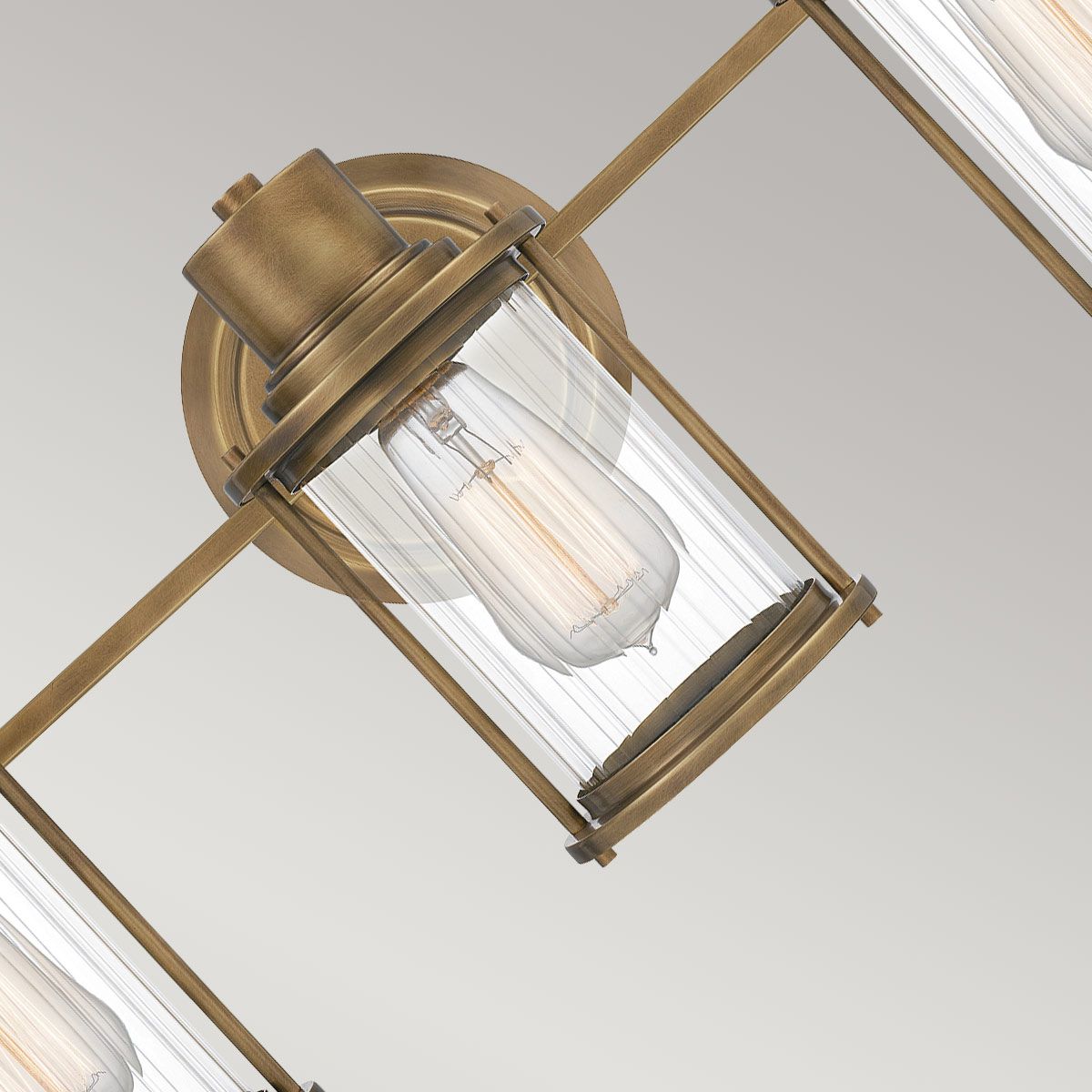 Quoizel Riggs 3 Light Bathroom Wall Light - Weathered Brass
