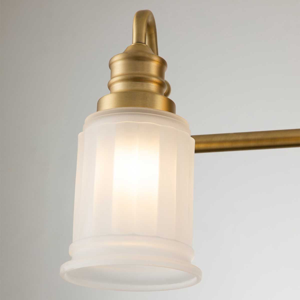 Quoizel Swell 4 Light Bathroom Wall Light - Brushed Brass