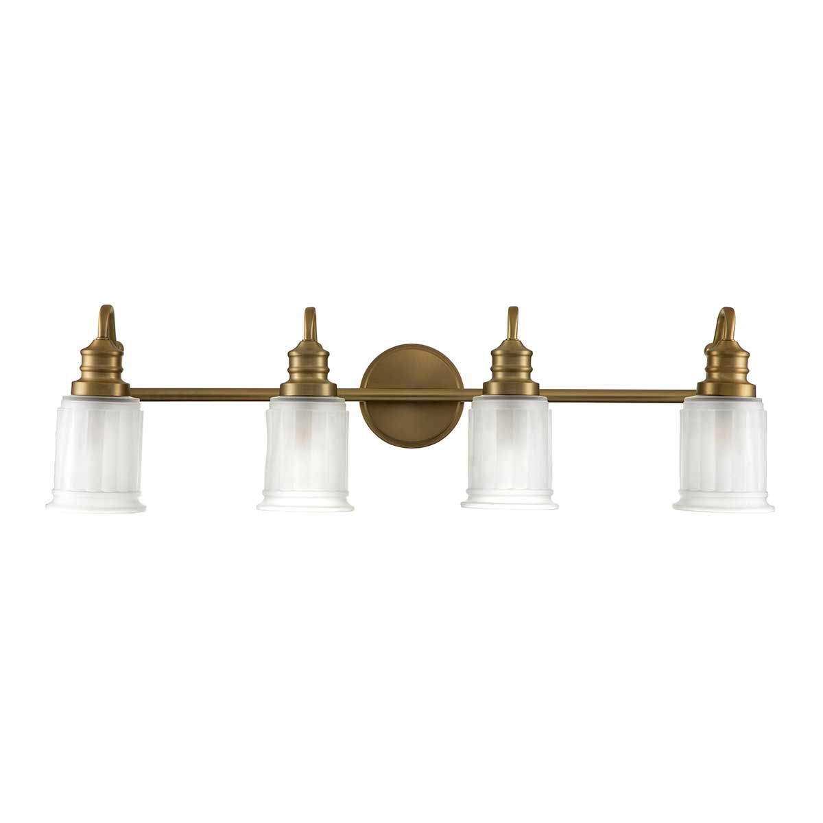 Quoizel Swell 4 Light Bathroom Wall Light - Brushed Brass
