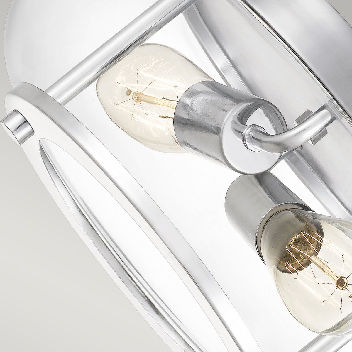 Quoizel Trilogy 2 Light Bathroom Flush Fitting - Polished Chrome