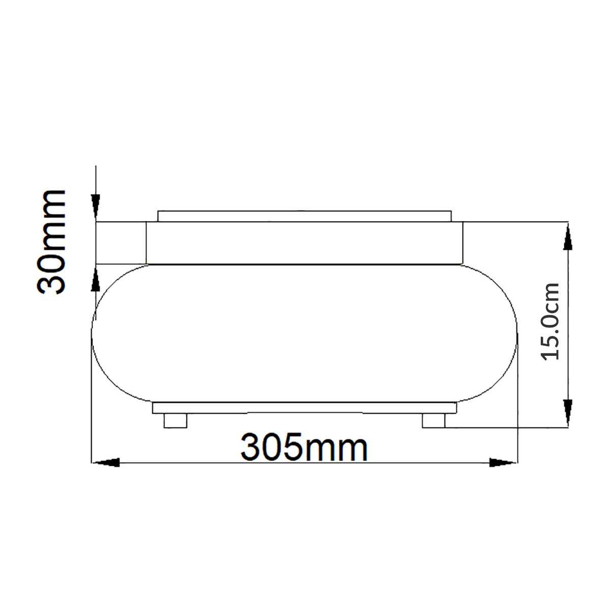 Quoizel Trilogy 2 Light Bathroom Flush Fitting - Polished Chrome