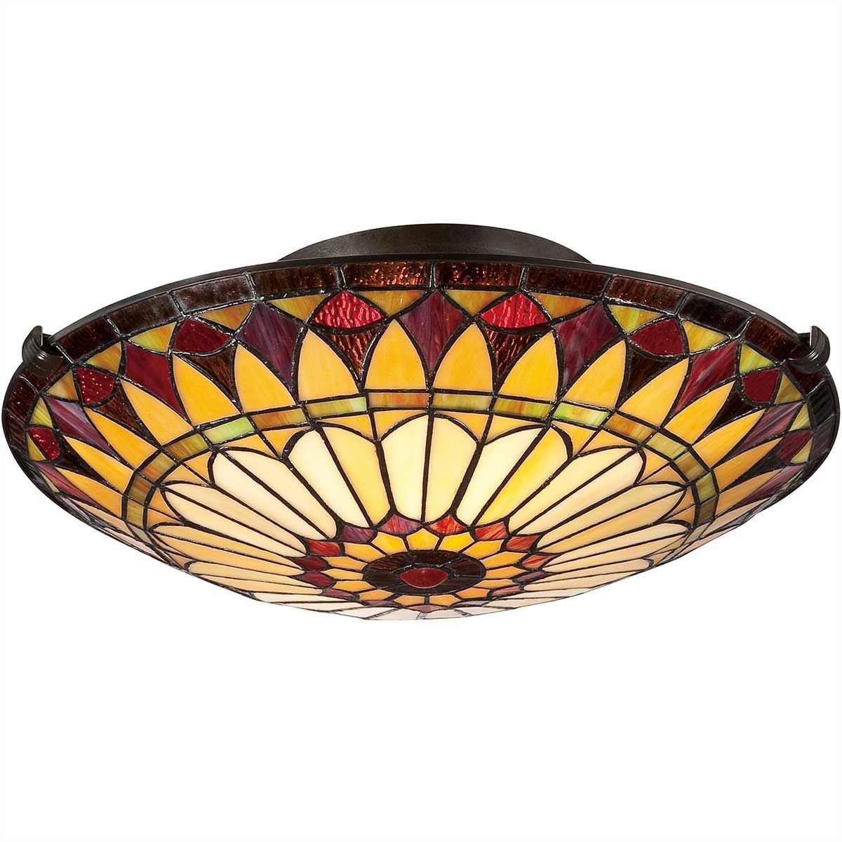 Quoizel West End 2 Light Medium Floating Flush Fitting - Vintage Bronze