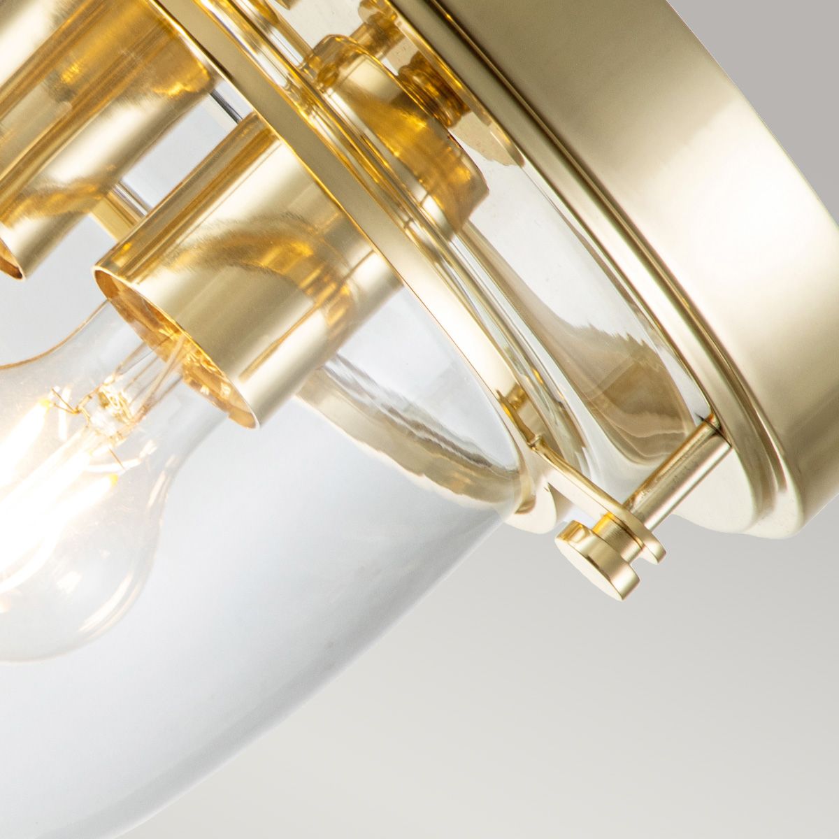 Quoizel Whistling 3 Light Bathroom Flush Fitting - Polished Brass