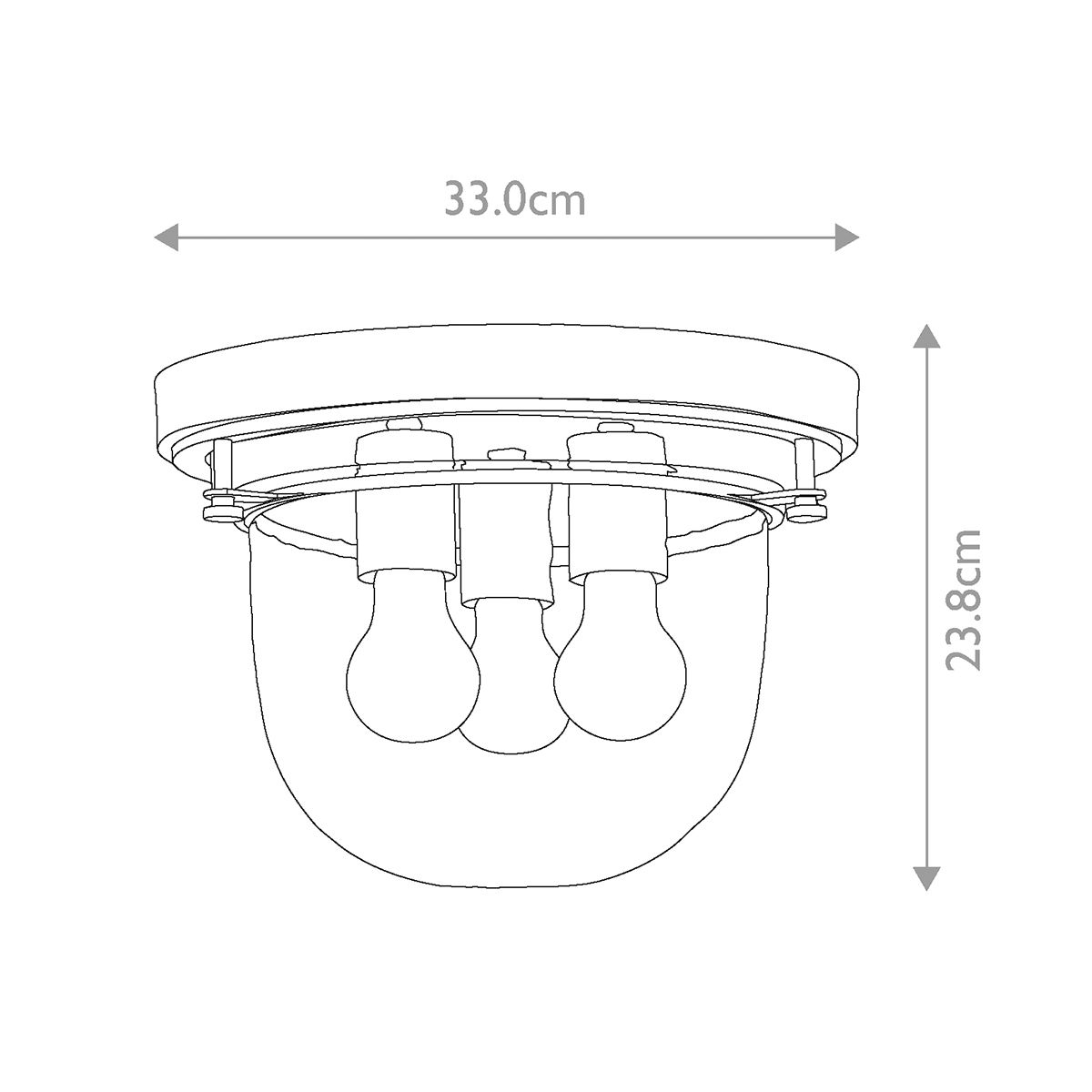 Quoizel Whistling 3 Light Bathroom Flush Fitting - Polished Chrome