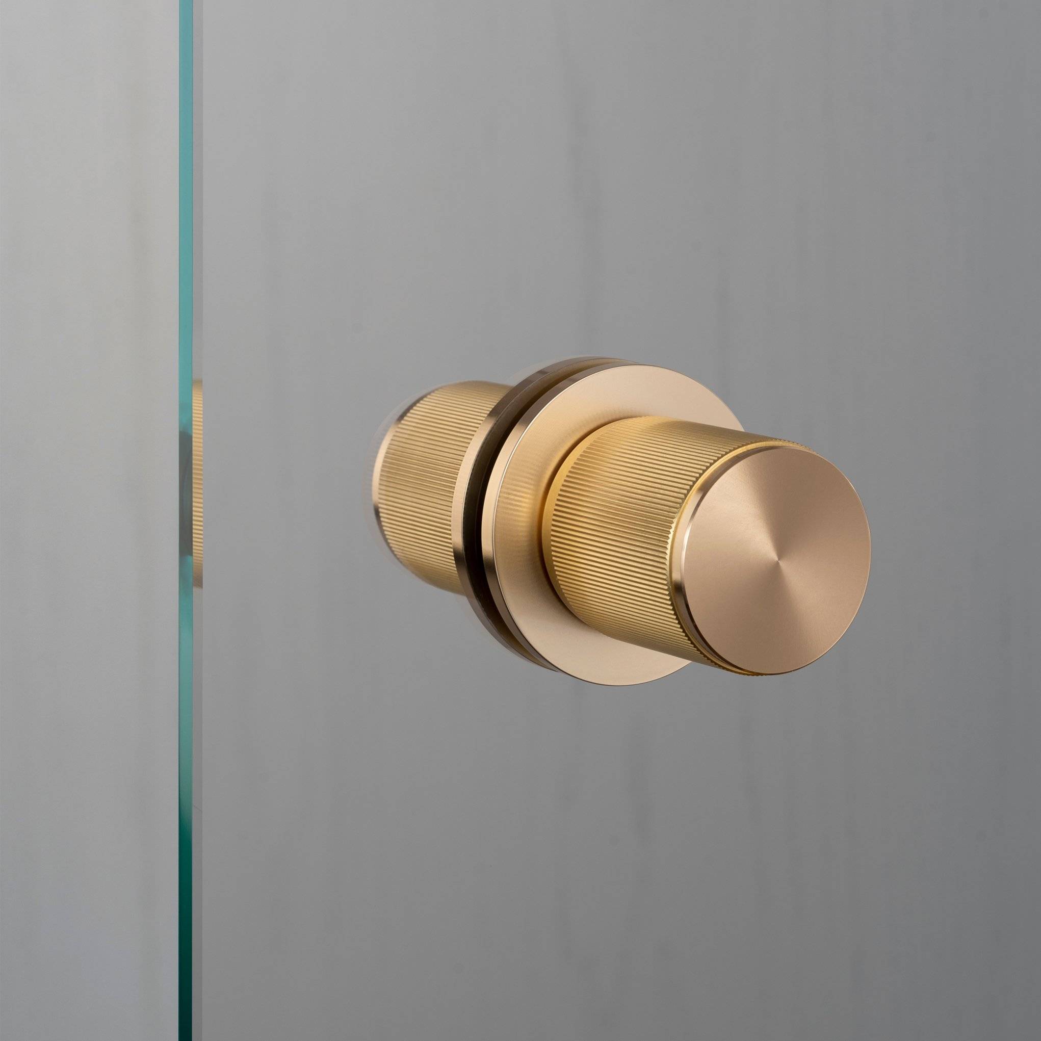 Buster + Punch Door Knob - Fixed - Double-Sided - Linear Knurl