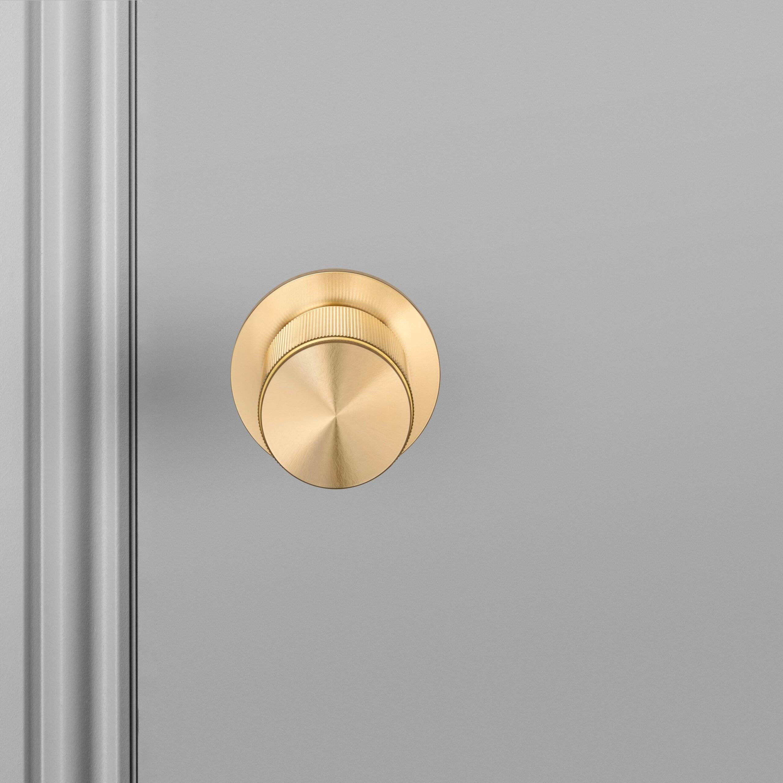 Buster + Punch Door Knob - Fixed - Double-Sided - Linear Knurl