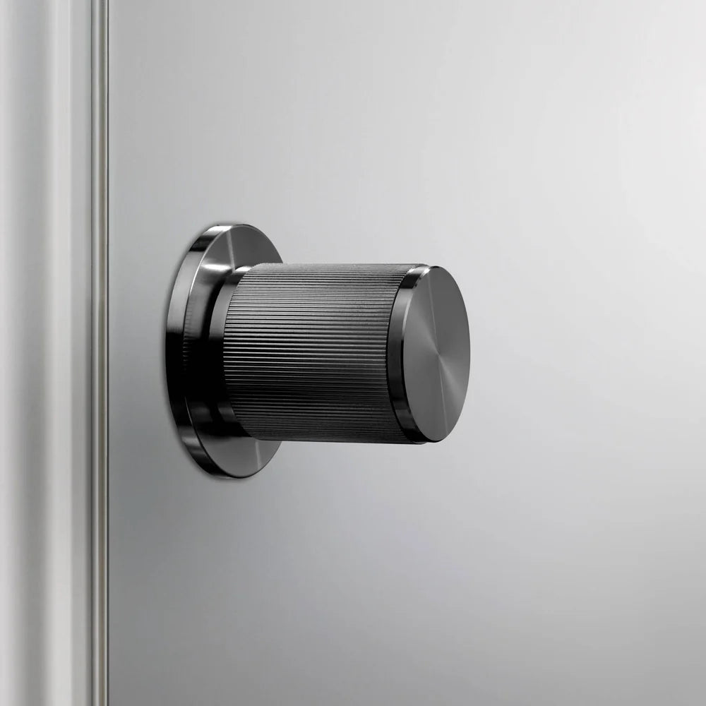 Buster + Punch Door Knob - Fixed - Double-Sided - Linear Knurl
