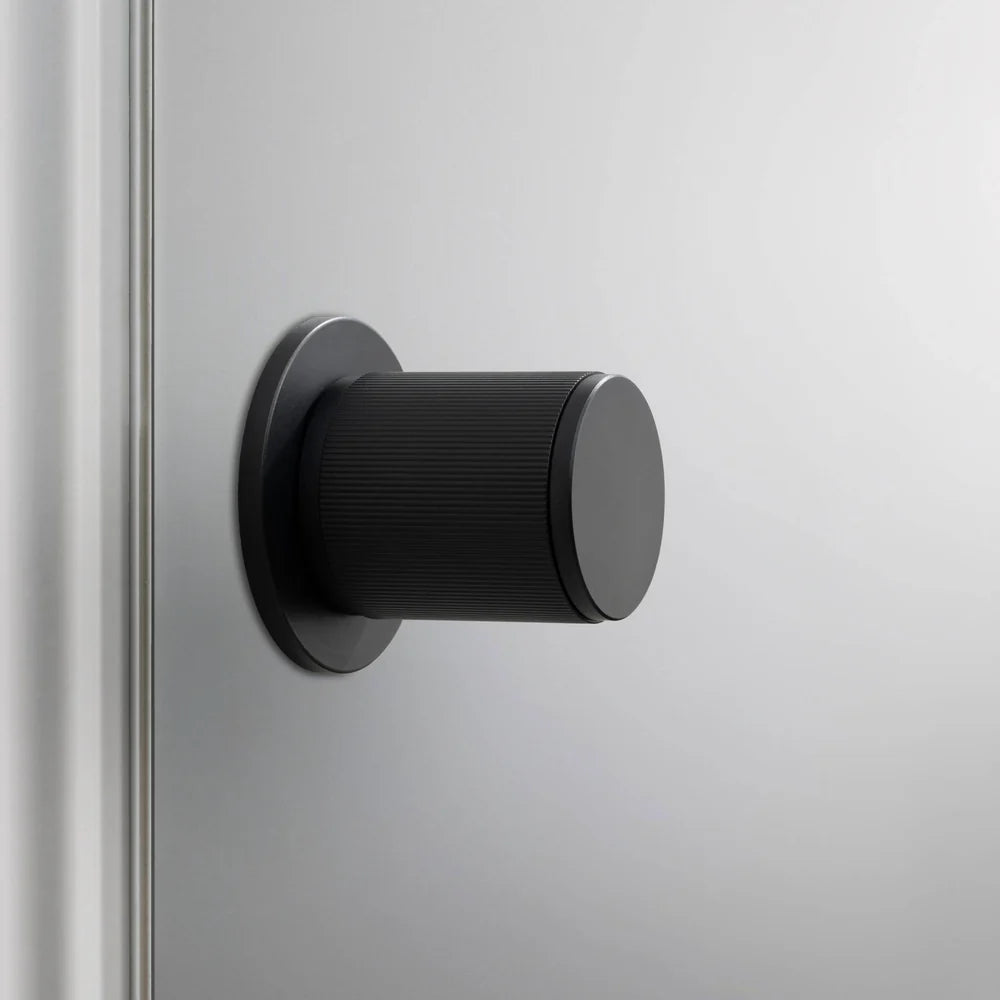 Buster + Punch Door Knob - Fixed - Double-Sided - Linear Knurl