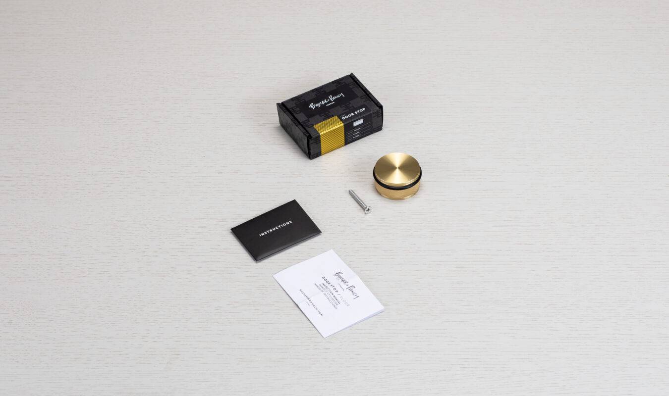Buster + Punch Door Stop - Floor - Cross Knurl